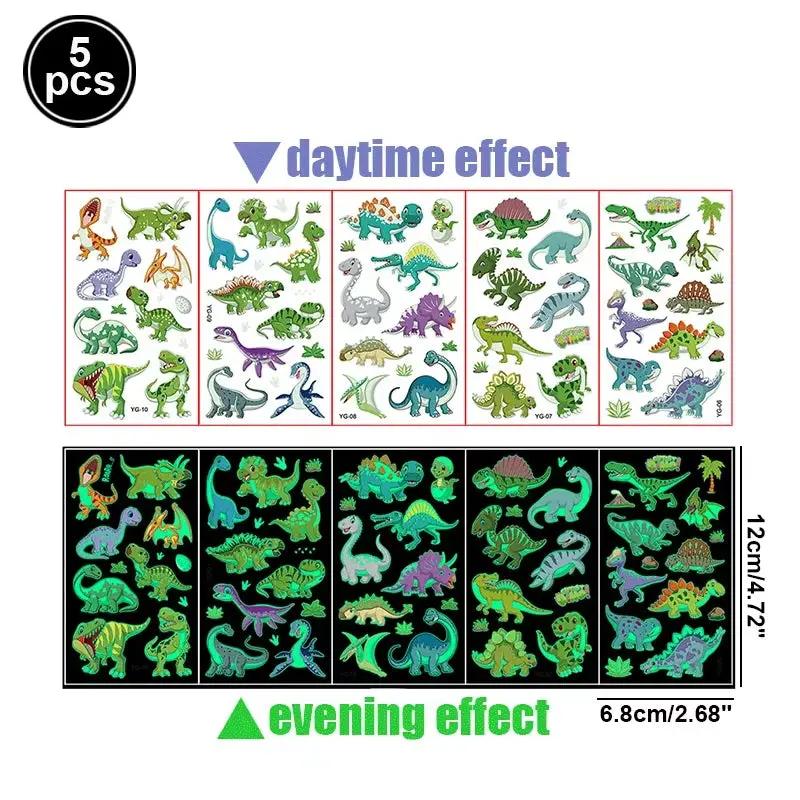 Dinosaur Party Goodie Bags Fillers Tattoo Keychain Rubber Slap Bracelet Dino Ring Kids Dinosaur Birthday Party Supplies Gift Toy