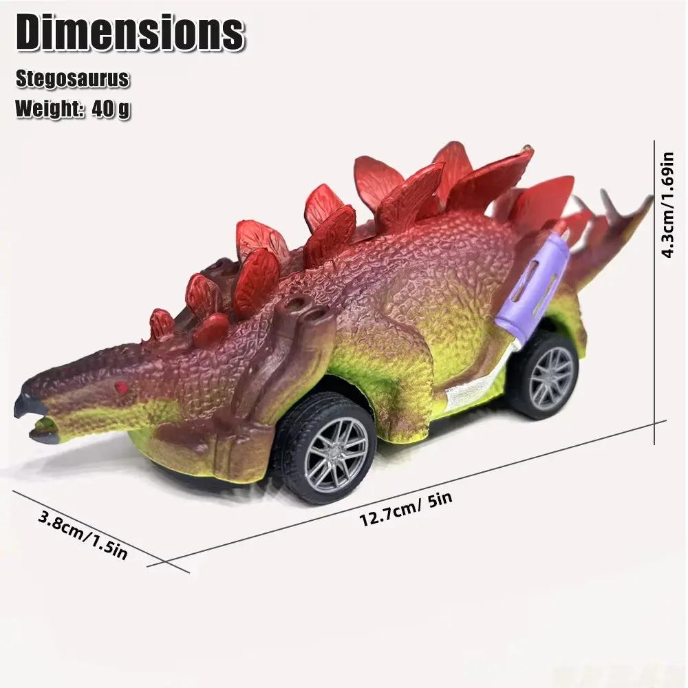 6- Pack ABS Dinosaur Revolving Toy Cars: Unbeatable Durability, Batteryless Design, and Soft - Rubber, Drop - Proof Build! Ide