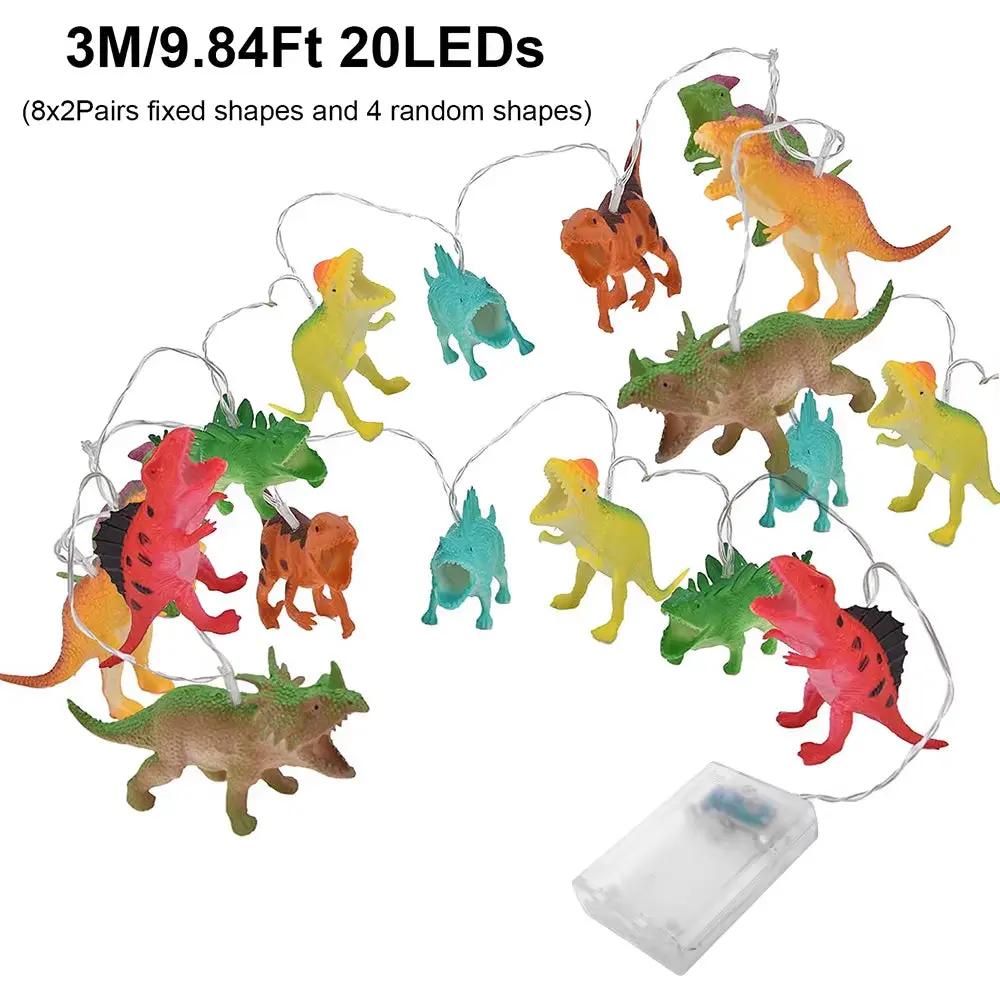 1.5/3M LED Dinosaur String Lights Battery Operated Children Kids Bedroom Fairy Lights Christmas Birthday Party Cartoon Decor