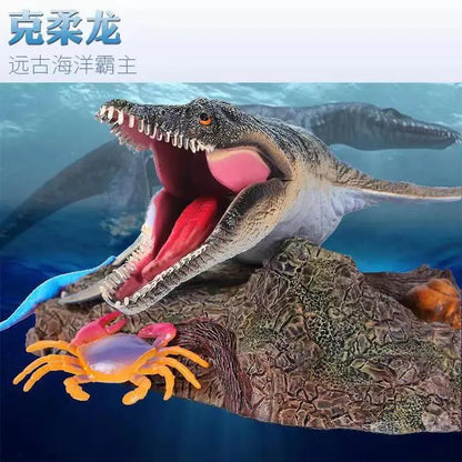 Realistic Jurassic Ancient Beasts Prehistoric Biological Model Solid Plesiosaur Dinosaurs Action Figures Toys for Kids Xmas Gift
