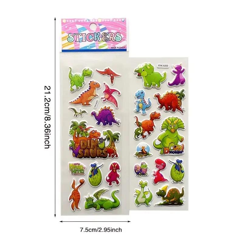 Cute Cartoon Dinosaur 3D Bubble Stickers for Scrapbooking Diary Decoration DIY Various Scenes Using Birthday Gift Stickers