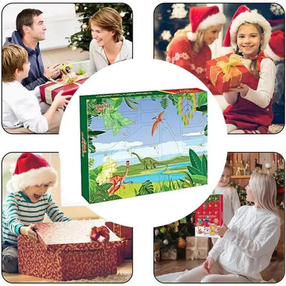 Dinosaur Advent Calendar 2023 24 Days Dinosaur Christmas Countdown Calendar Toys Dino Toy Christmas Gift for Boys Girls 3 Years