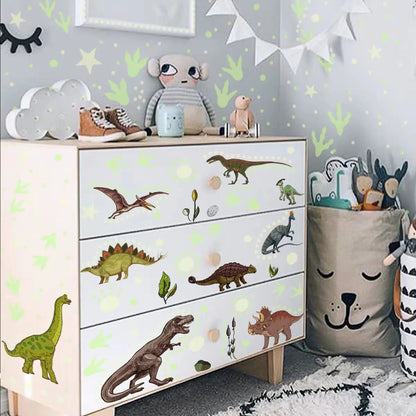 Luminous Dinosaur Wall Sticker for Kids Room Decals Glow in the Dark Removable Dino Glowing Luminous Stickers Children'S Bedroom
