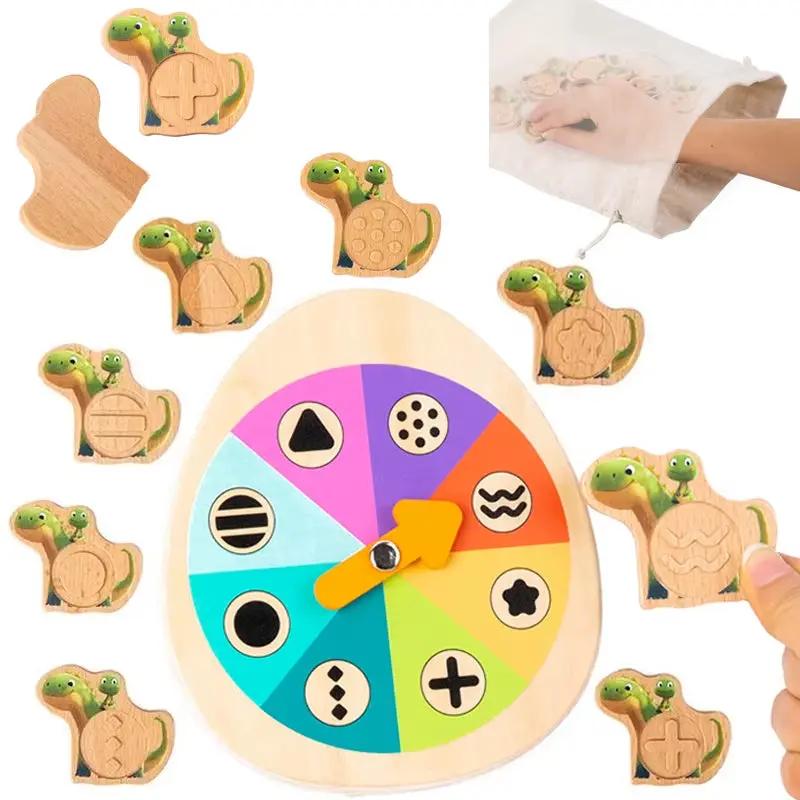 Kids Tactile Sensory Montessori Toys Fine Motor Matching Games Wooden Toys Shape Texture Training Toys for Teaching Autism Aids
