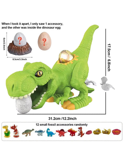 Dinosaur Model Toys, Toy Dinosaurs That Can Eat Eggs, Lay Eggs, and Swing Walking, Suitable for Boys, Girls' Birthday Gift Toys
