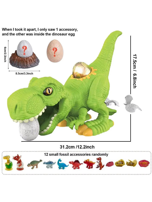 Dinosaur Model Toys, Toy Dinosaurs That Can Eat Eggs, Lay Eggs, and Swing Walking, Suitable for Boys, Girls' Birthday Gift Toys