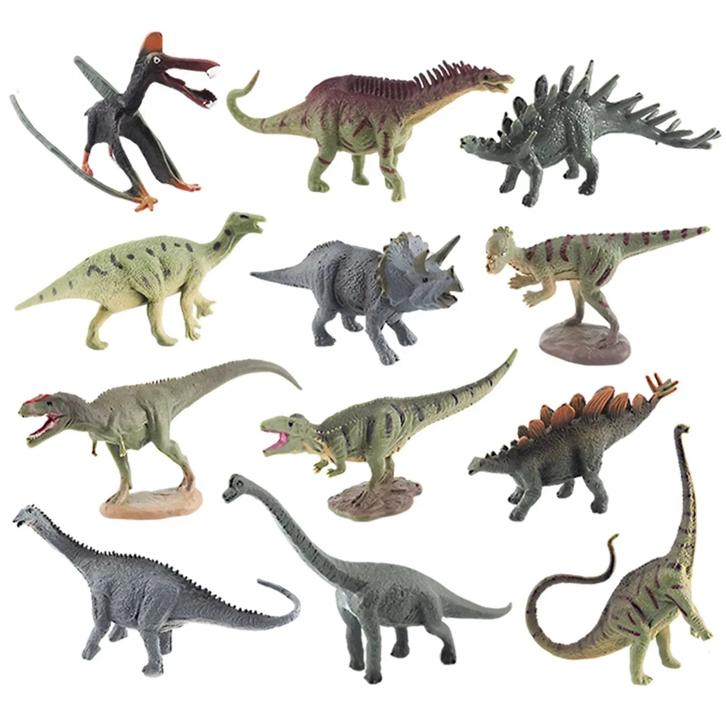 Mini Dinosaur Toys Model 12Pcs Children'S Educational Toys Cute Simulation Animal Small Figures for Boy Gift for Kids Toys