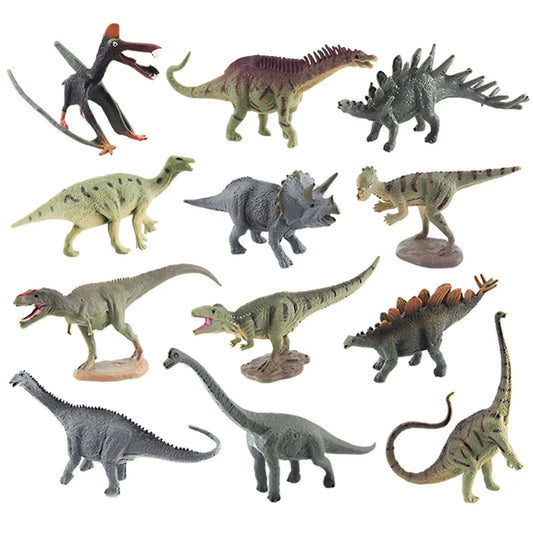 Mini Dinosaur Toys Model 12Pcs Children'S Educational Toys Cute Simulation Animal Small Figures for Boy Gift for Kids Toys