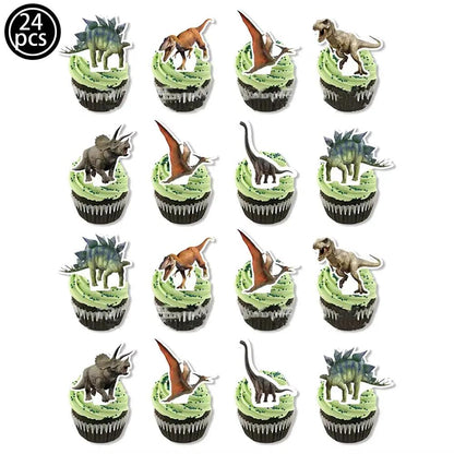 3 Tier Dinosaur Cupcake Stand Party Decor Cupcake Toppers Dino Dessert Tower Jungle Dino Theme Kid Boy Birthday Party Supplies