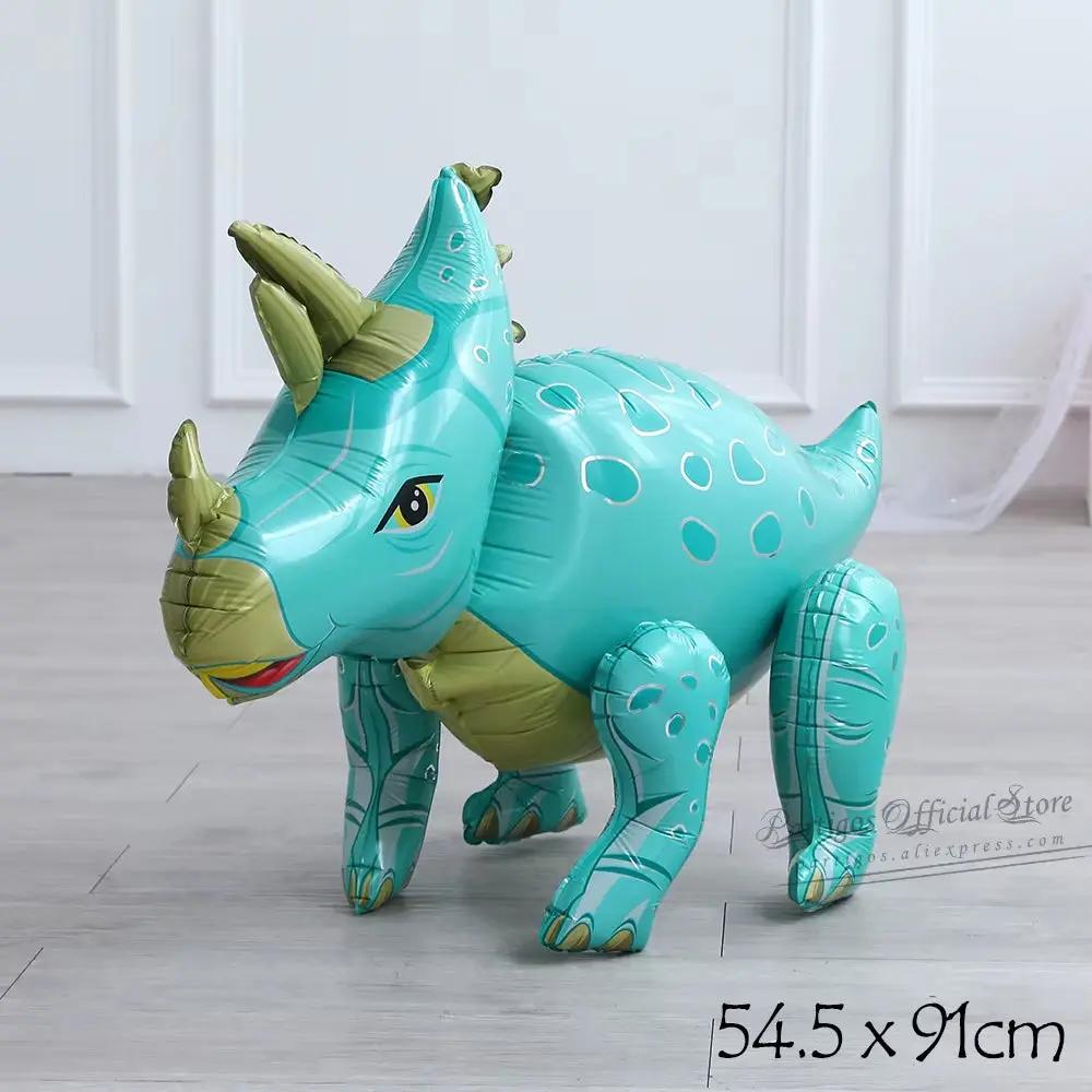 Large 4D Walking Dinosaur Balloons Jurassic Dinosaur Party Supplies Kids Birthdays Decorations Jungle Dragon Foil Globos Toys