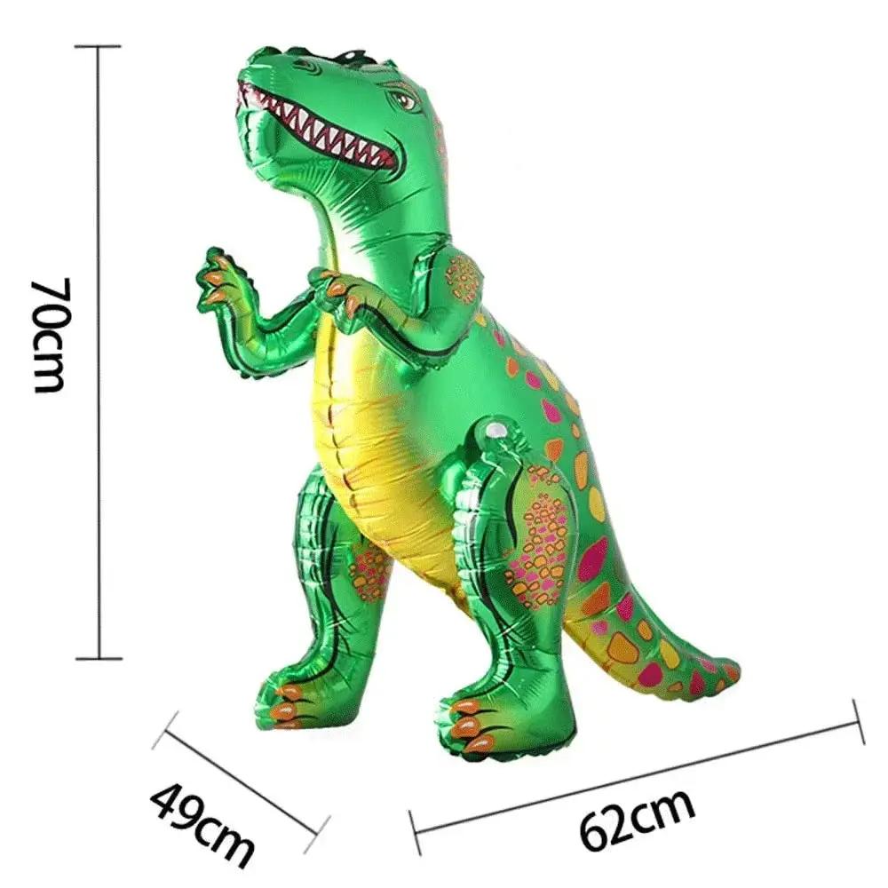 3D Standing Large Foil Dinosaur Tyrannosaurus Balloons Kids Dinosaur Birthday Party Decoration Inflatable Safari Favors Supplies