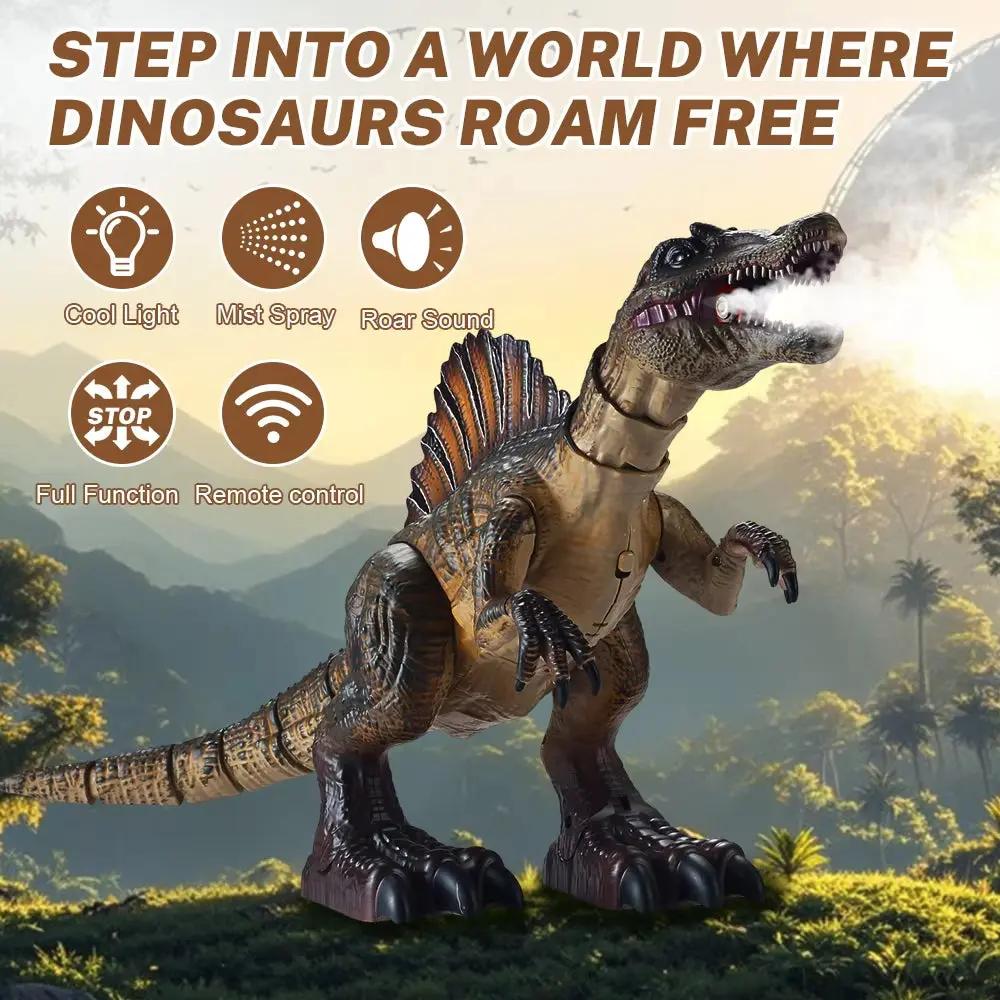 2.4G Rc Dinosaur Remote Control Dinosaur Have Sounding Spray Light Electric Toy Radio-Controlled Animal Child Birthday Toy Gift