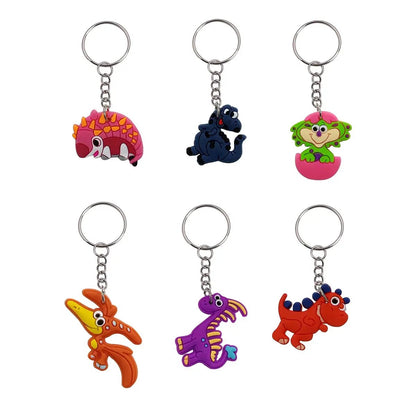 36Pcs Cartoon Animal Key Chain, Mini Cute Dinosaur Keyring Classroom Prizes,Ornament Purse Bag Handbag ，Birthday Party Favors