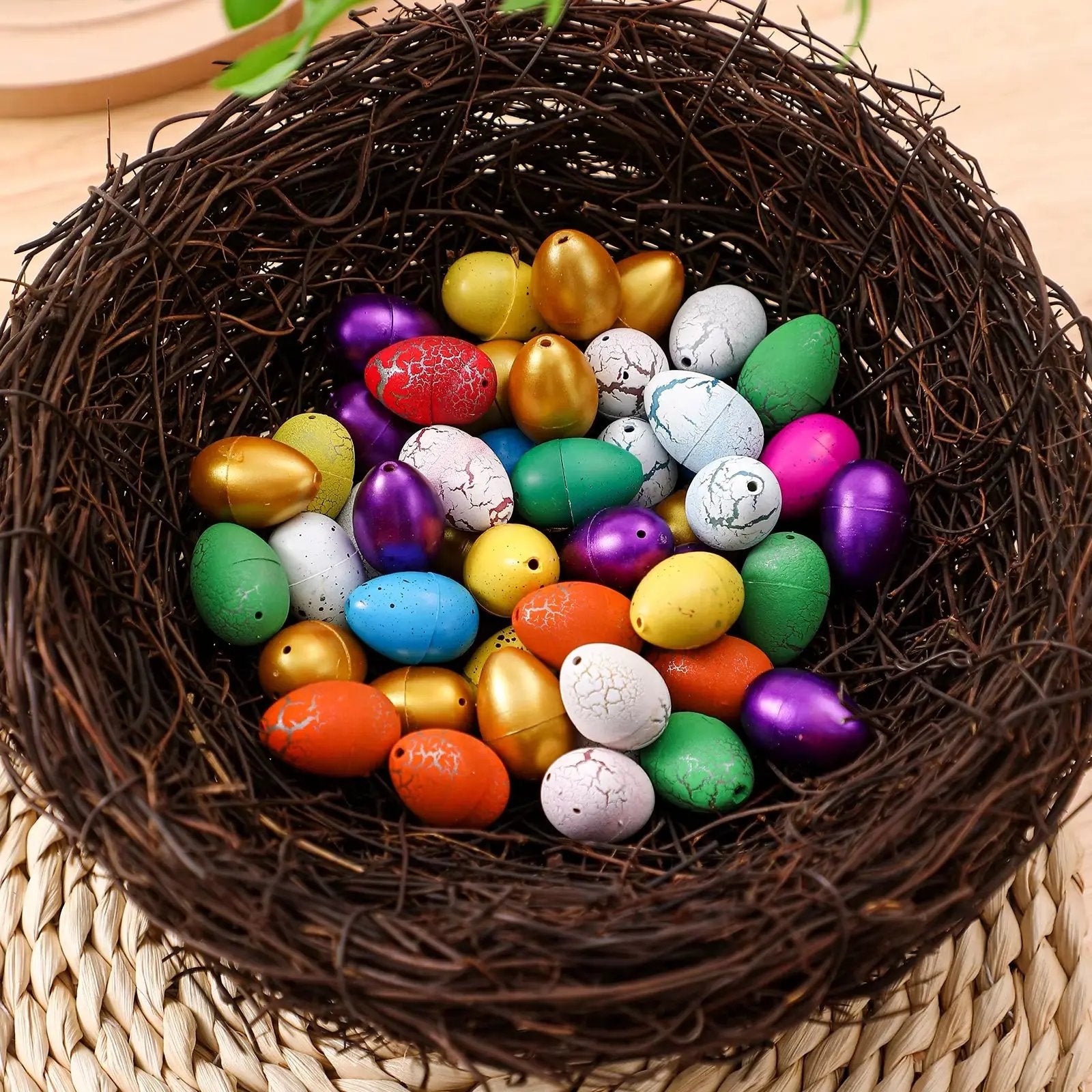 60Pcs Magic Dinosaur Eggs Hatching in Water Growing Dinosaur Egg Animal Breeding Educational Toys for Children Kids Gifts