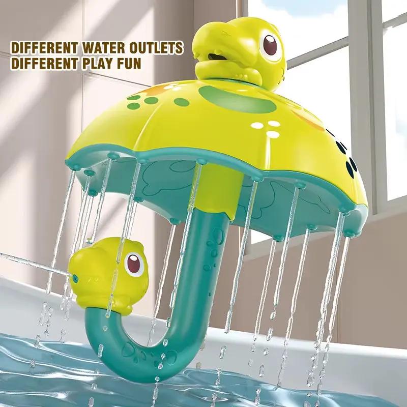 Kids Dinosaur Umbrella Shower Children'S Water Spray Bath Toy Spinning Fun Parent-Child Interactive Bath Toys