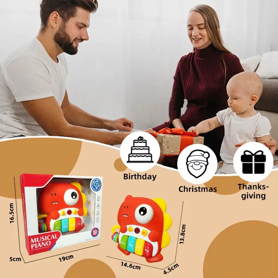 Baby Electronic Piano Toys Music&Light Keyboards Animals Instrument Toys Montessori Educational Toddlers 18-36 Months Baby Gifts