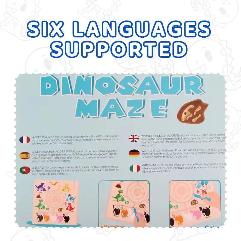 Dinosaur Maze Toy, Magnetic Pen Training, Color and Shape Classification Cognition, Baby Gift.Table Games