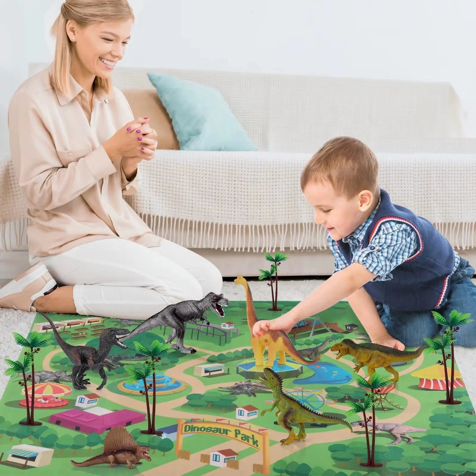 Simulated Dinosaur Toy Set Animal Solid Model Dinosaur Children'S World Educational Toys Dinosaur World Game Puzzle Toy Gifts