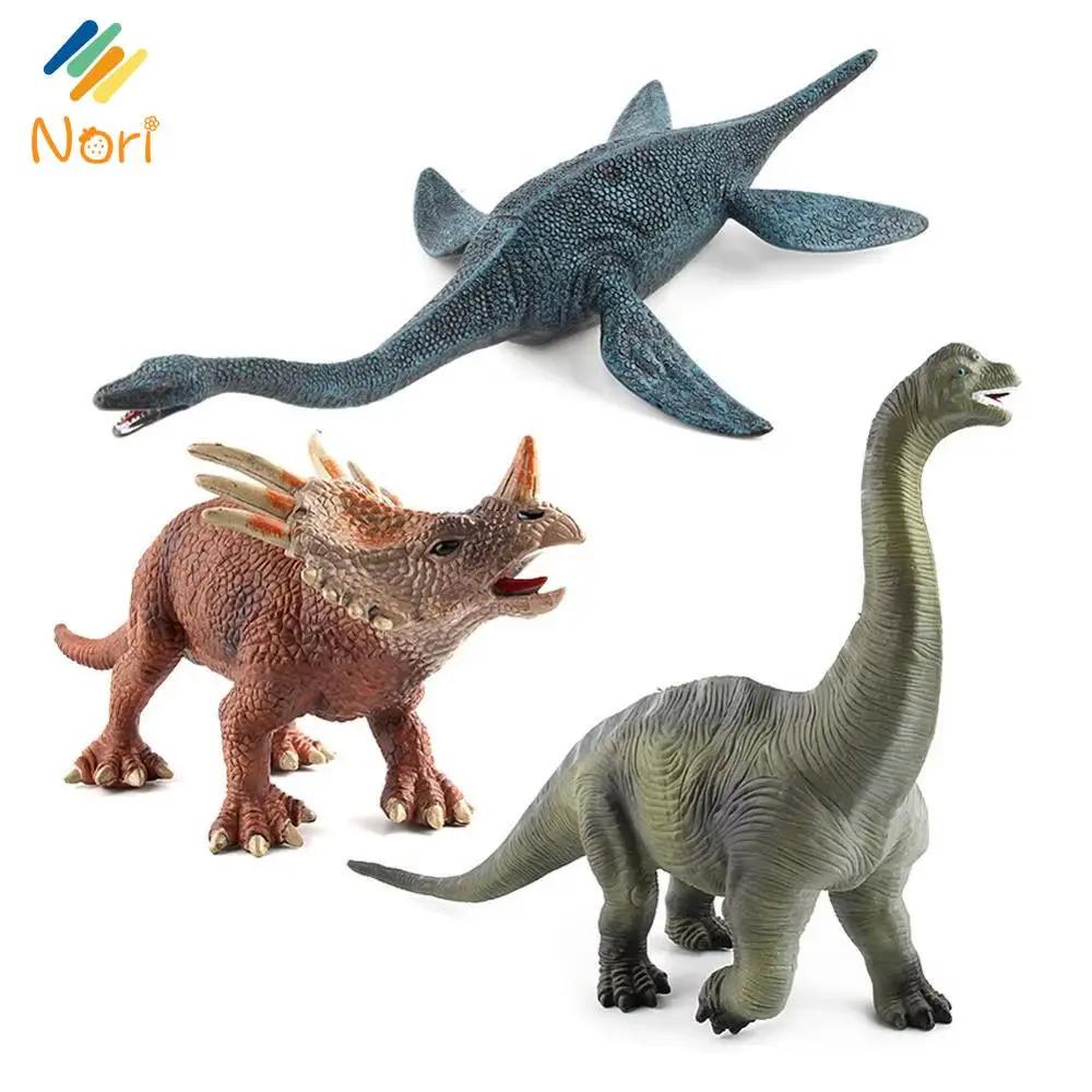 Nori Mini Simulated Dinosaur Toys Jurassic Tyrannosaurus Rex Model Triceratops Collection Figures