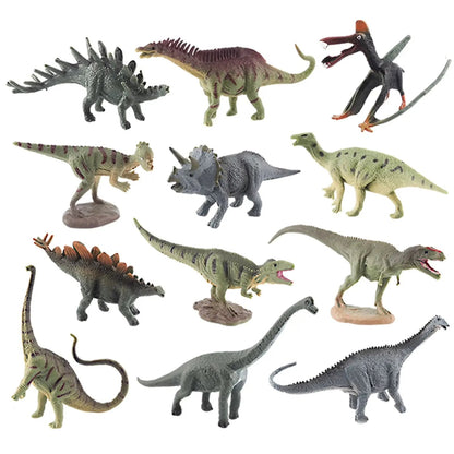 Mini Dinosaur Toys Model 12Pcs Children'S Educational Toys Cute Simulation Animal Small Figures for Boy Gift for Kids Toys