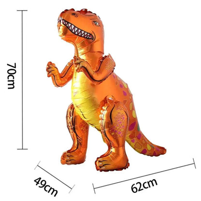 3D Standing Large Foil Dinosaur Tyrannosaurus Balloons Kids Dinosaur Birthday Party Decoration Inflatable Safari Favors Supplies