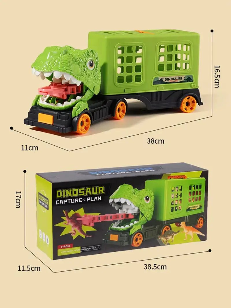 Children'S Simulation Dinosaur Sliding Vehicle Toy with Foldable Dinosaur Eggs DIY Set Educational Playset for Kids