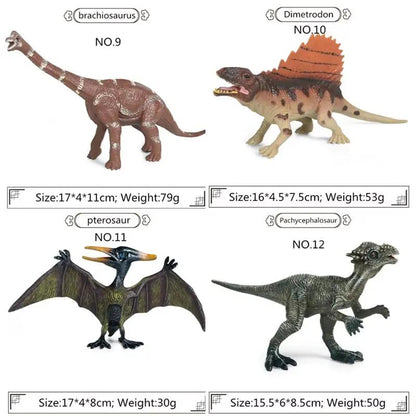 High Quality PVC Jurassic Dinosaurs World Action Figures Tyrannosaurus Brachiosaurus Rex Model Toy for Children Christmas Gifts