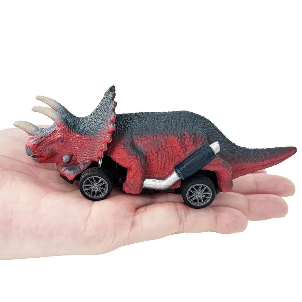 6- Pack ABS Dinosaur Revolving Toy Cars: Unbeatable Durability, Batteryless Design, and Soft - Rubber, Drop - Proof Build! Ide