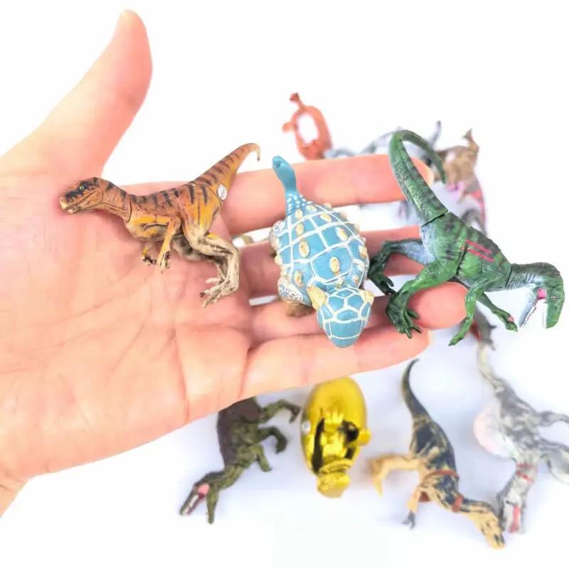 Original Assembly 5-9Cm in My Pocket Dinosaur Dino Triceratops Velociraptor Pterodactyl Figure Model Collection Toy Gift for Kid