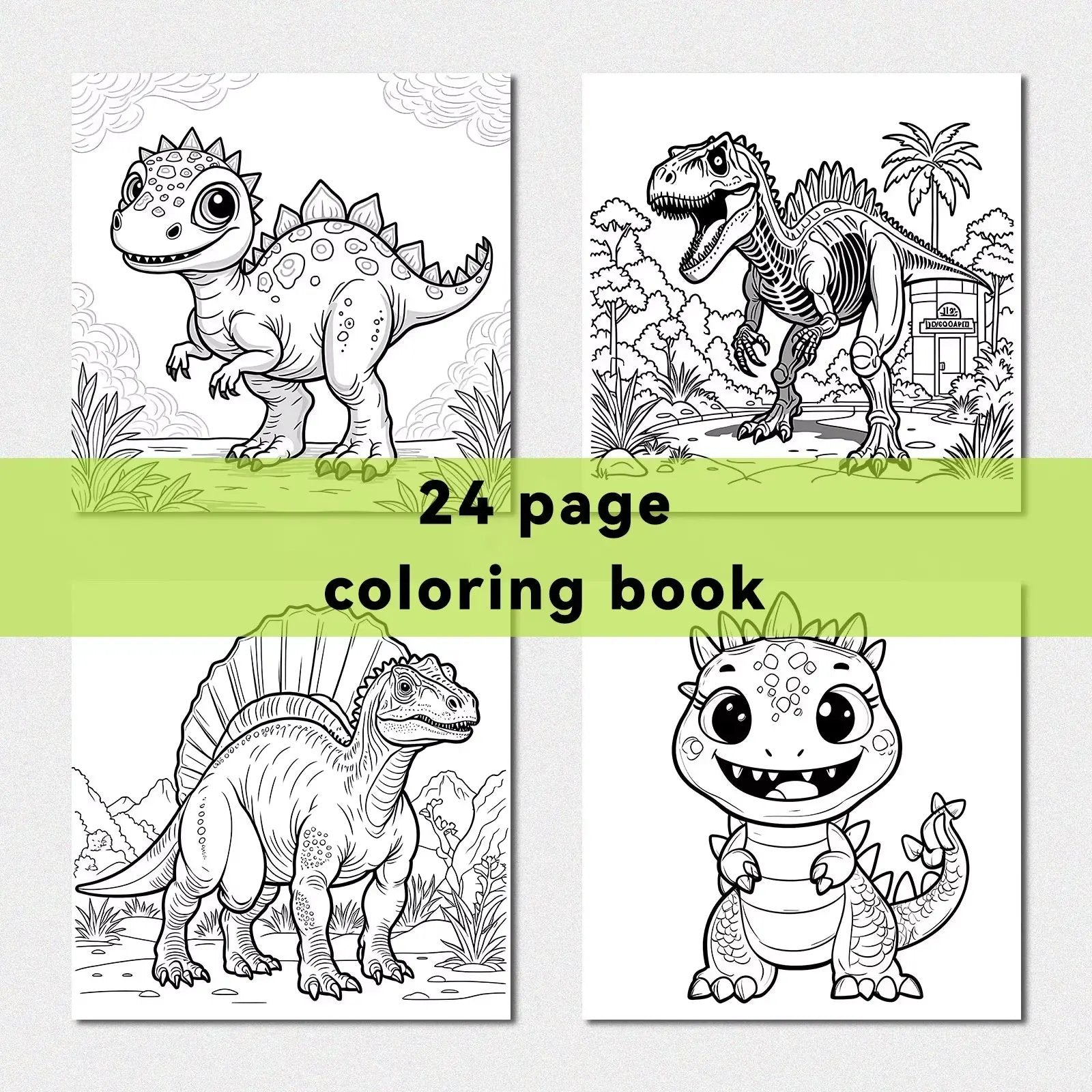 Dinosaur World Coloring Book for Adults and Teens Featuring Cute Kill Time Graffiti Painting Drawing Art Book Halloween Gift