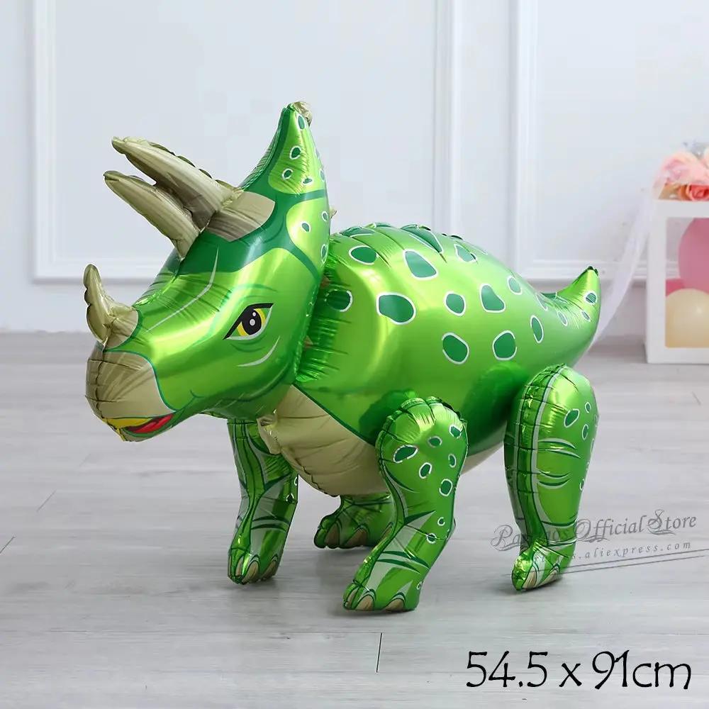 Large 4D Walking Dinosaur Balloons Jurassic Dinosaur Party Supplies Kids Birthdays Decorations Jungle Dragon Foil Globos Toys