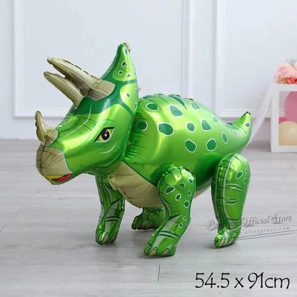 Large 4D Walking Dinosaur Balloons Jurassic Dinosaur Party Supplies Kids Birthdays Decorations Jungle Dragon Foil Globos Toys