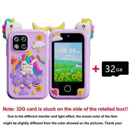 New Mini Phone Children Toy Musical Unicorn Dinosaur Baby Mobile Camera MP3 Player Educational Toys Kids Christmas Birthday Gift