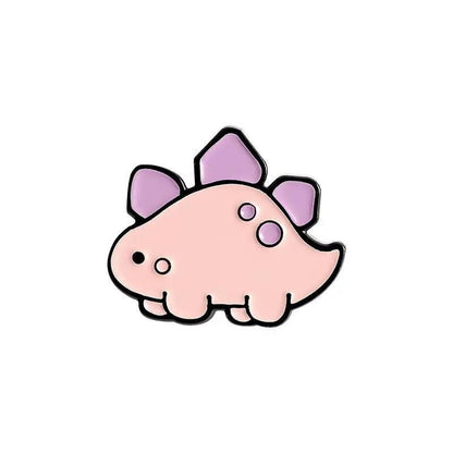 Dinosaur Series Enamel Pins Book Skate Rock LGBT Animal Brooches Lapel Badges Funny Cartoon Jewelry Gifts for Children Wholesale