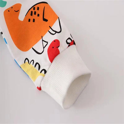 2-7T Dinosaurs Print Boys Sweatshirts Autumn Spring Kids Hooded Children'S Top Baby Clothes Sport Shirts