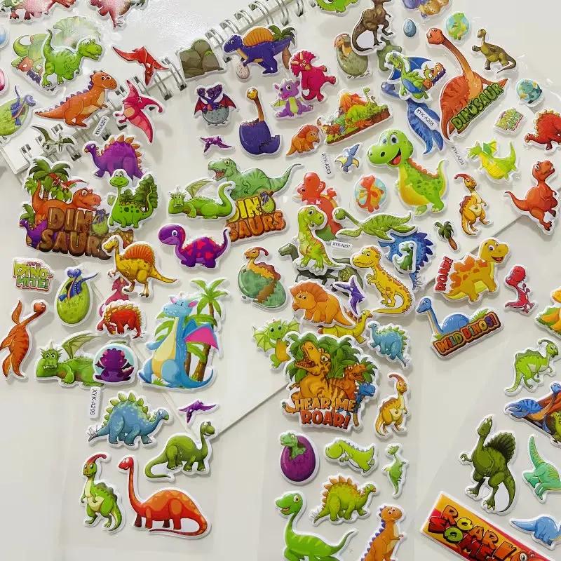 Cute Cartoon Dinosaur 3D Bubble Stickers for Scrapbooking Diary Decoration DIY Various Scenes Using Birthday Gift Stickers