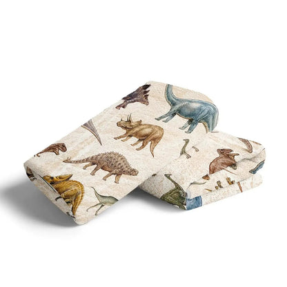 1Pc Soft and Warm Dinosaur Print Flannel Blanket for Sofa, Bed, and Office - Perfect Christmas, Halloween, and Birthday Gift