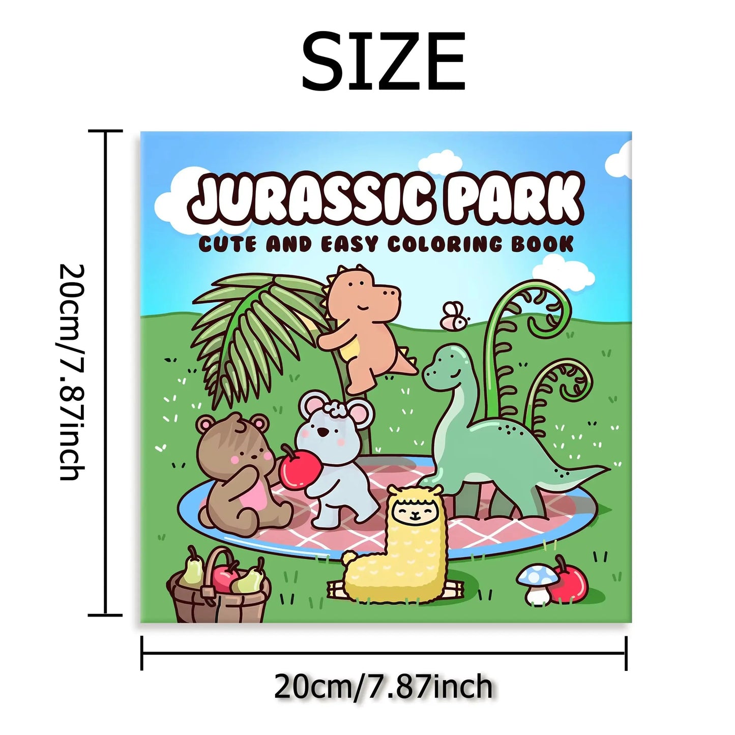 JURASSIC PARK Bold-Easy Patterns Coloring Book for Adults Cute Drawing Book Perfect Gift for Party and Birthday