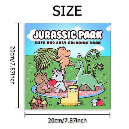 JURASSIC PARK Bold-Easy Patterns Coloring Book for Adults Cute Drawing Book Perfect Gift for Party and Birthday
