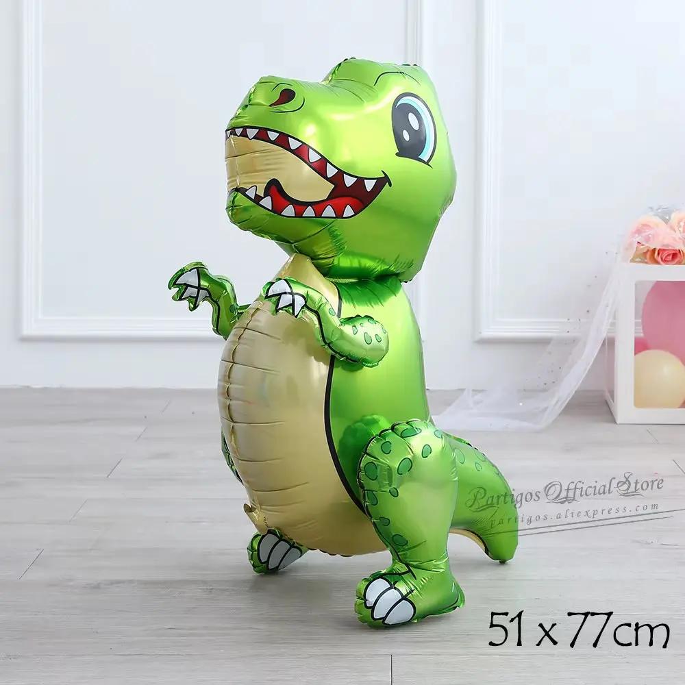 Large 4D Walking Dinosaur Balloons Jurassic Dinosaur Party Supplies Kids Birthdays Decorations Jungle Dragon Foil Globos Toys