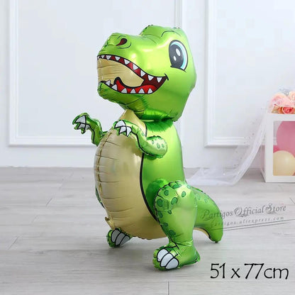 Large 4D Walking Dinosaur Balloons Jurassic Dinosaur Party Supplies Kids Birthdays Decorations Jungle Dragon Foil Globos Toys