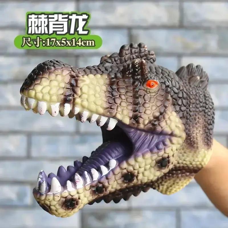 2025 Hand Puppets Dinosaur Head Model Toy Dinosaur World Animal Model Action Figures Collection Toy for Kids Soft Toy Gifts