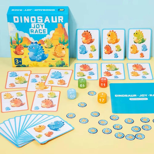 Wood Animal Joy Race Games Board Dinosaur Colorful Montessori Cognitive Ability Toy Educational Montessori