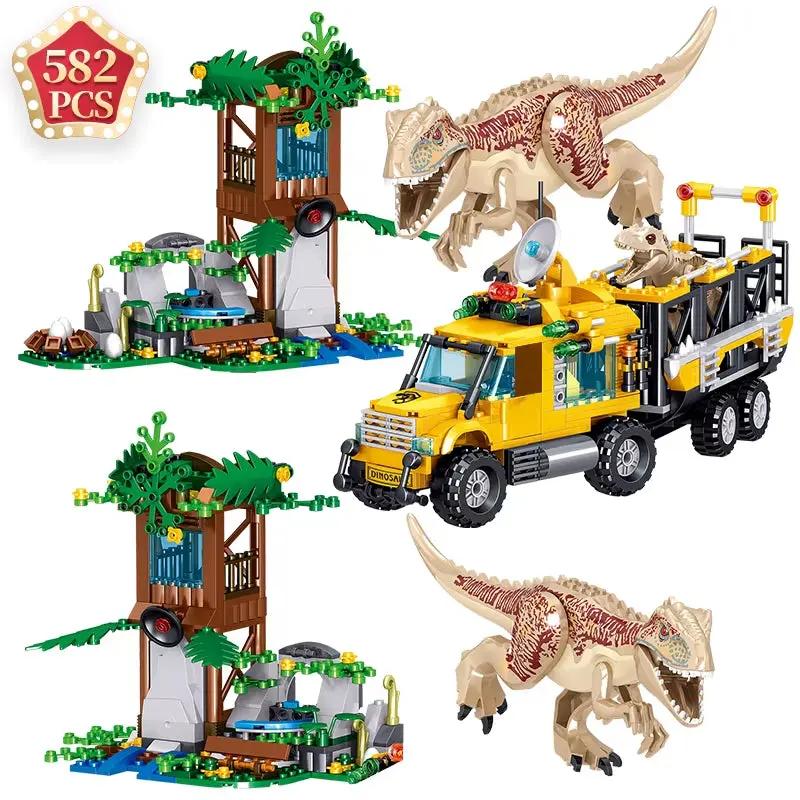Enlightenment Children'S Tyrannosaurus Rex Boy Toy Assembly Interspersed with DIY Building Blocks and Christmas Birthday Gifts
