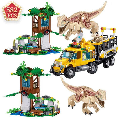Enlightenment Children'S Tyrannosaurus Rex Boy Toy Assembly Interspersed with DIY Building Blocks and Christmas Birthday Gifts