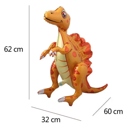 3D Standing Large Foil Dinosaur Tyrannosaurus Balloons Kids Dinosaur Birthday Party Decoration Inflatable Safari Favors Supplies