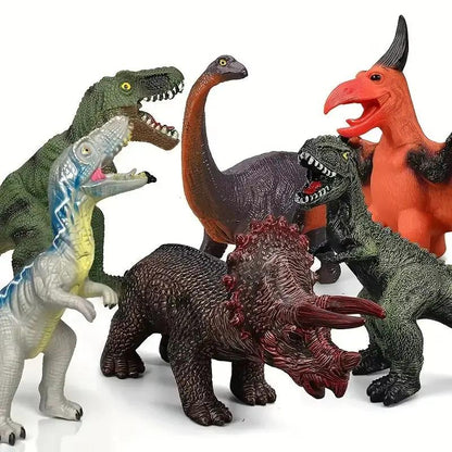 Kids' Soft Rubber Dinosaur Toy(Single Piece)-Tyrannosaurus/Raptor/Acanthosaurus/Pterodactyl/Triceratops/Brachiosaurus,Boys' Gift