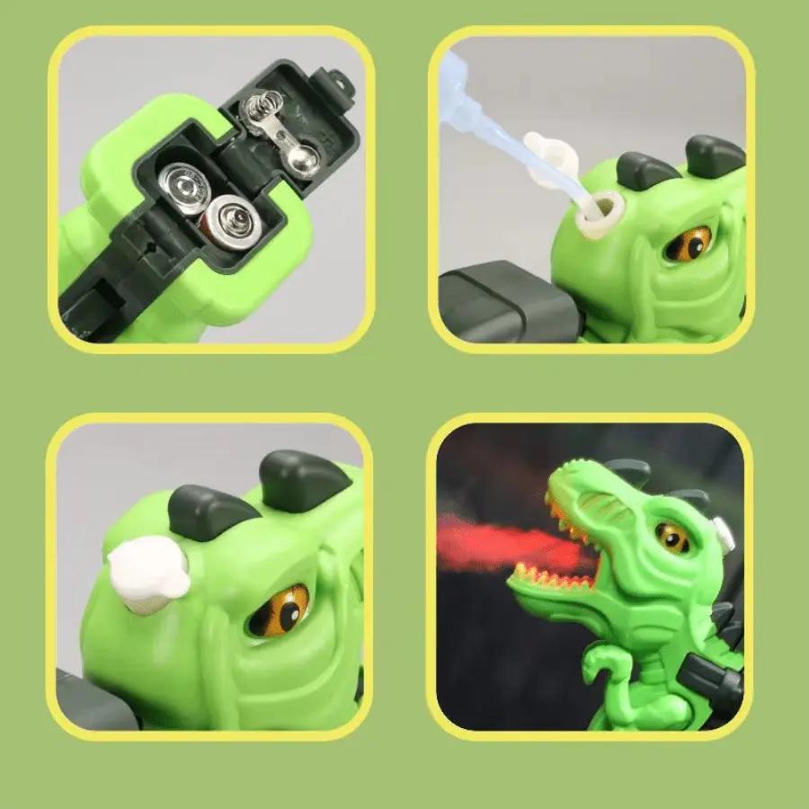 Children'S Electric Handheld Dinosaur Spray Tyrannosaurus Rex Triceratops Mechanical Electric Dinosaur Novel Funny Toys