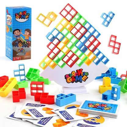 Stacking Game Dinosaur Building Blocks Party Game Toy Stacked High Tetris Block Desktop Balance Block Stacked Puzzle Board Game
