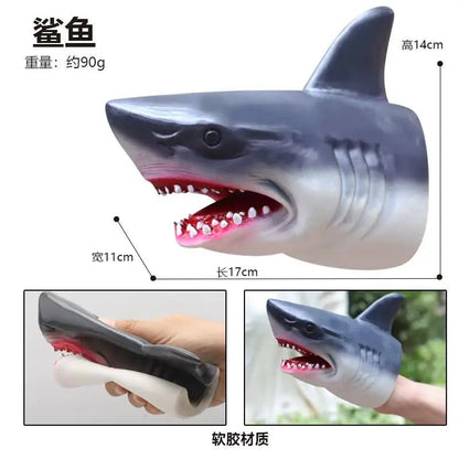 2025 Hand Puppets Dinosaur Head Model Toy Dinosaur World Animal Model Action Figures Collection Toy for Kids Soft Toy Gifts